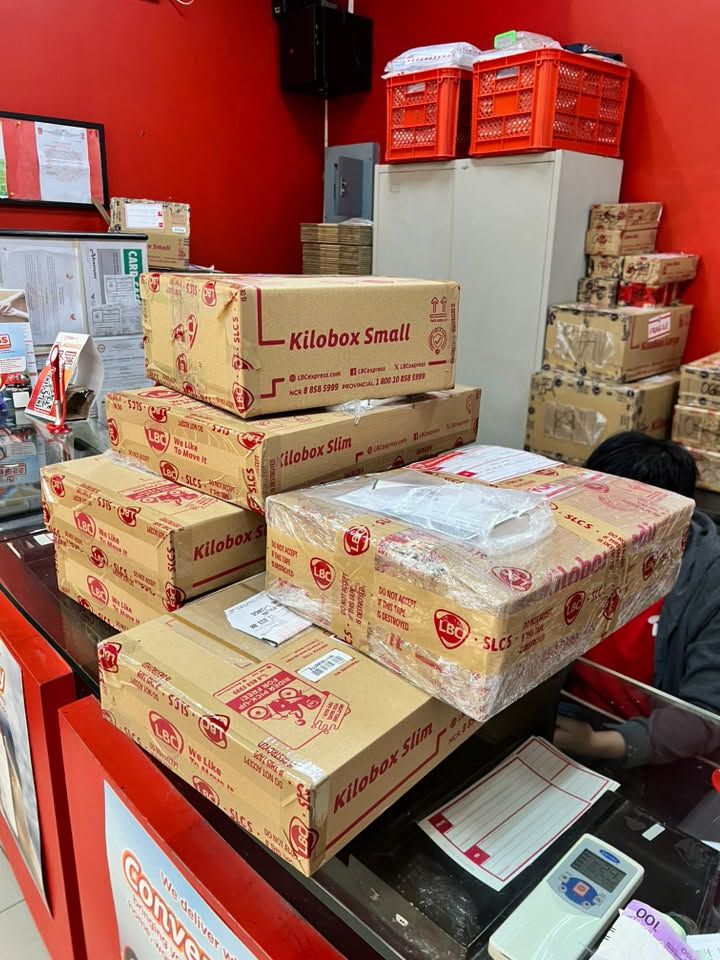 Kilobox parcels ready at the shop counter