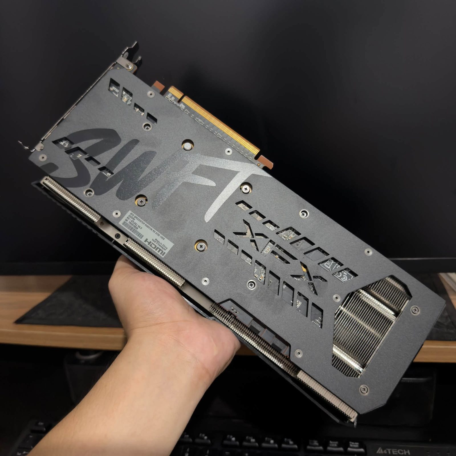 XFX Swift backplate on a used graphics card