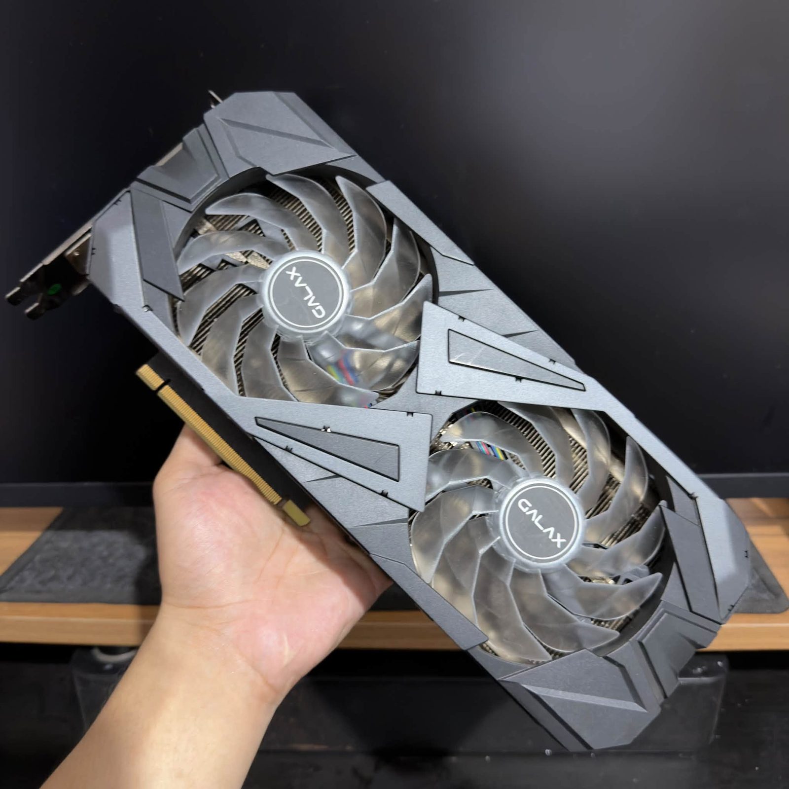 Galax graphics card before packing