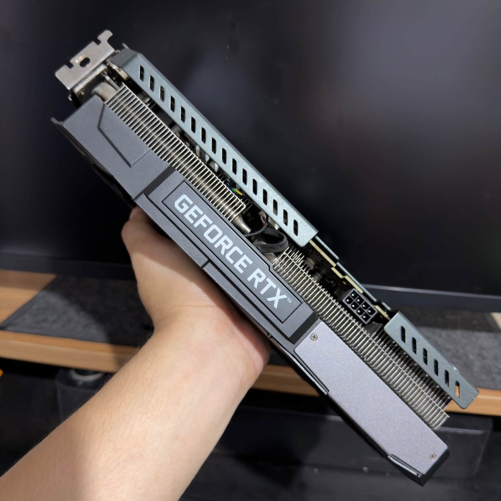 GeForce RTX side profile from a Peanut PC order